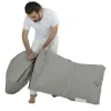Pouf chaise longue extérieur gris ARTA