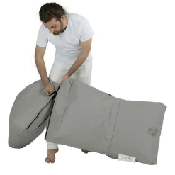 Pouf chaise longue extérieur gris ARTA