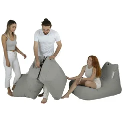 Pouf chaise longue extérieur gris ARTA