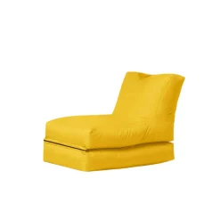Pouf chaise longue extérieur jaune ARTA