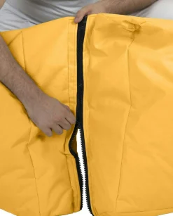 Pouf chaise longue extérieur jaune ARTA