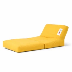 Pouf chaise longue extérieur jaune ARTA