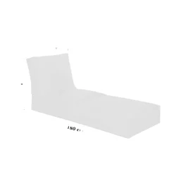 Pouf chaise longue extérieur rouge ARTA