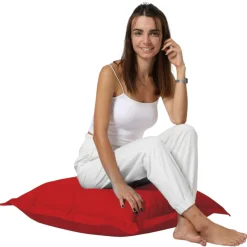 Pouf coussin de sol extérieur imperméable - rouge ARTA