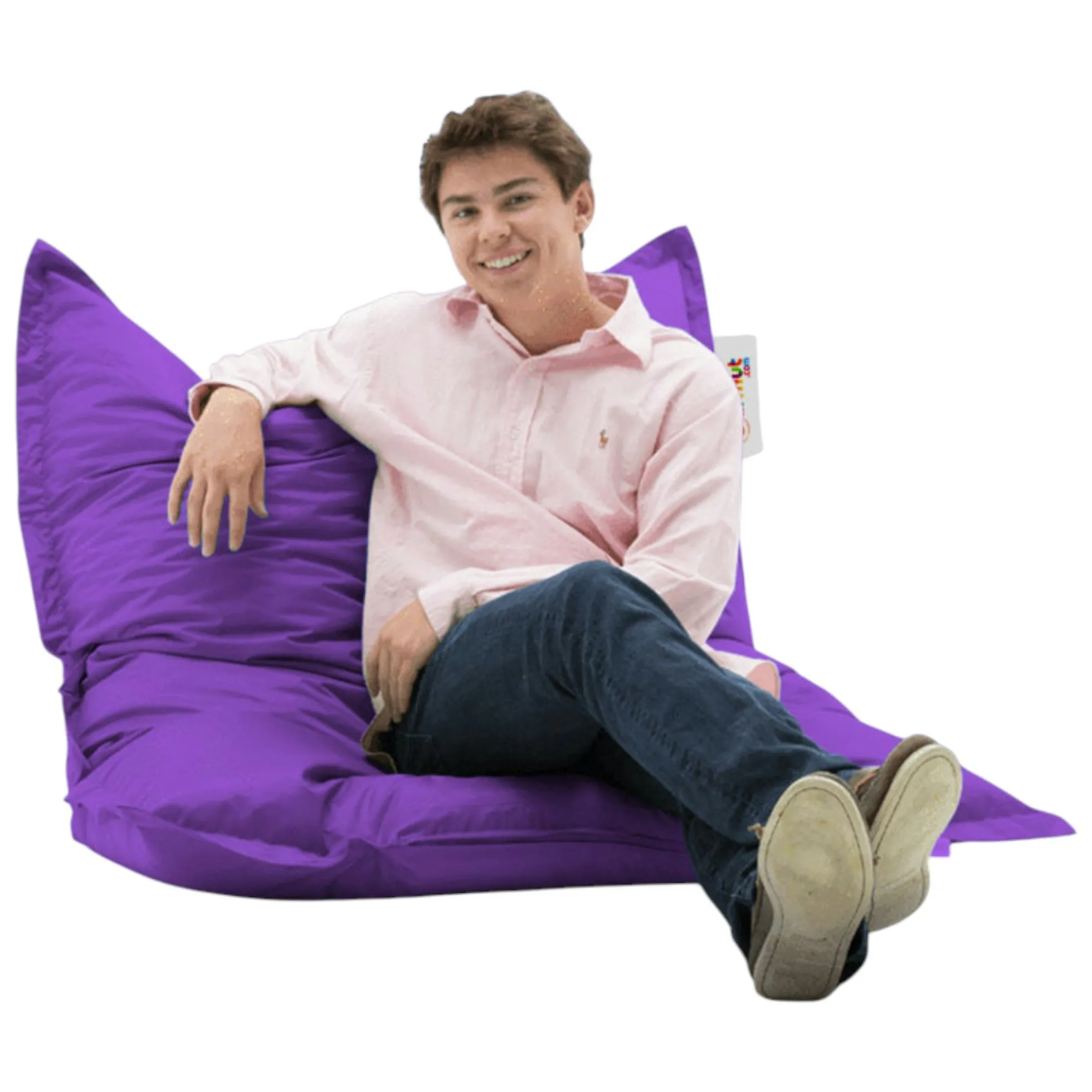 Pouf coussin de sol extérieur violet - 100 cm ARTA