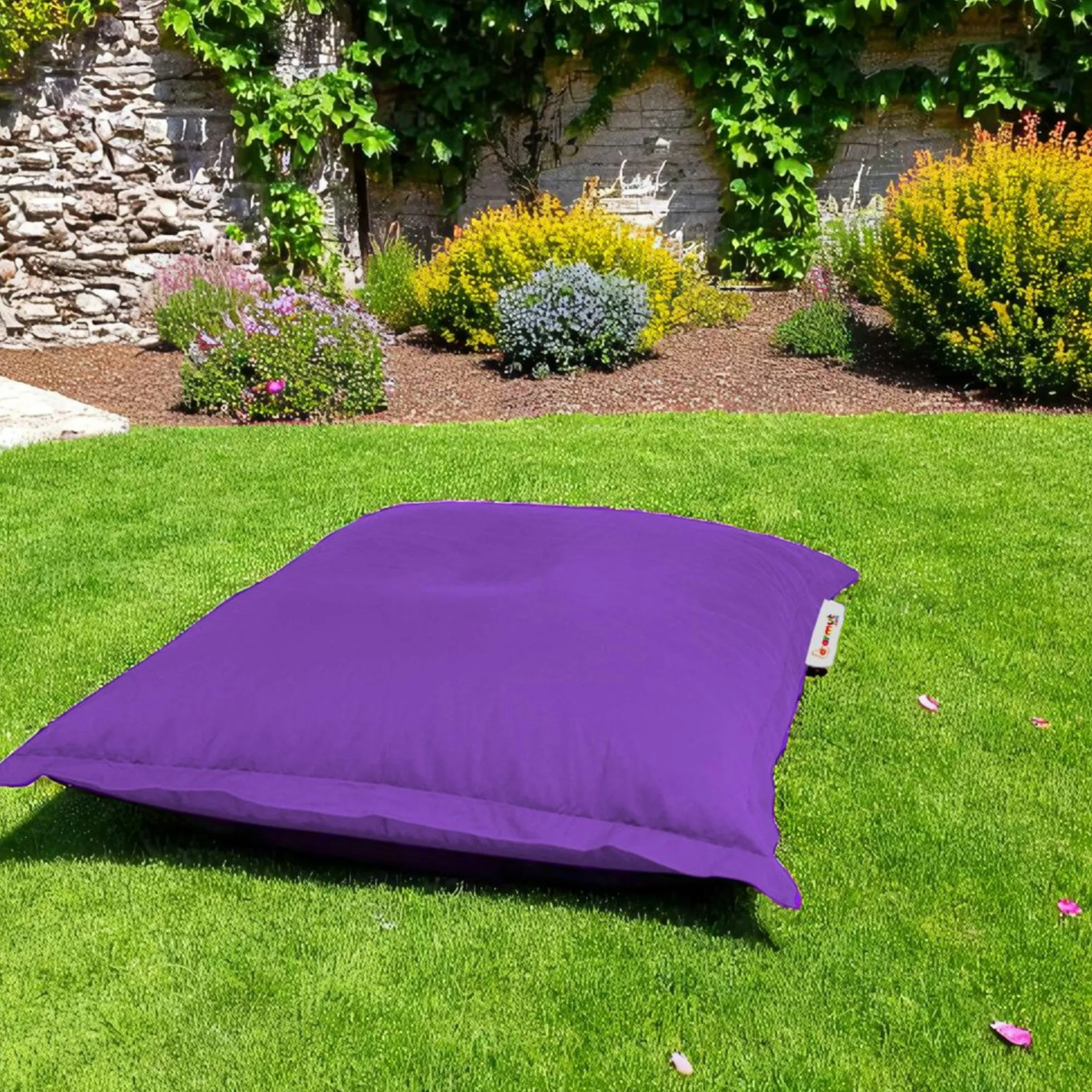 Pouf coussin de sol extérieur violet - 100 cm ARTA