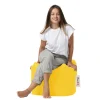 Pouf cube d'extérieur jaune ARTA