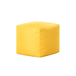 Pouf cube d'extérieur jaune ARTA
