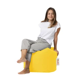 Pouf cube d'extérieur jaune ARTA