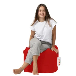 Pouf cube d'extérieur rouge ARTA