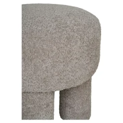 Pouf de salon gris clair sur pieds BRUGES