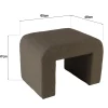 Pouf en tissu petite bouclette taupe foncé COLOMBUS