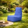 Pouf extérieur à dossier haut bleu ARTA