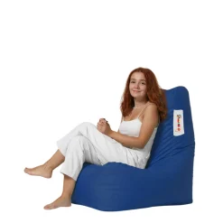 Pouf extérieur à dossier haut bleu ARTA