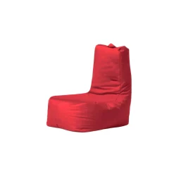 Pouf extérieur à dossier haut rouge ARTA
