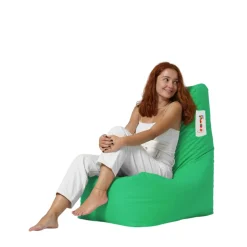 Pouf extérieur à dossier haut vert ARTA