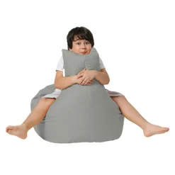 Pouf extérieur gris avec dossier ARTA