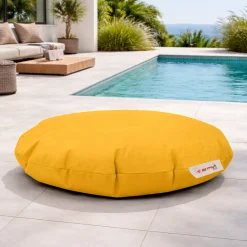 Pouf extérieur imperméable jaune 2 positions ARTA