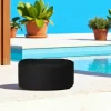 Pouf extérieur imperméable noir - forme ronde ARTA