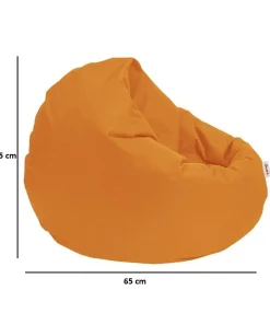 Pouf extérieur imperméable orange 2 positions ARTA
