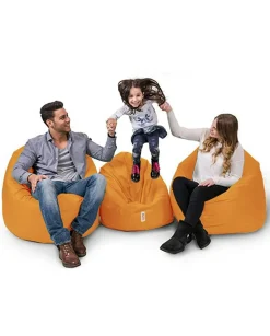 Pouf extérieur imperméable orange 2 positions ARTA