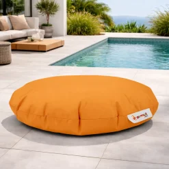 Pouf extérieur imperméable orange 2 positions ARTA