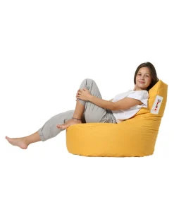 Pouf extérieur jaune avec dossier ARTA