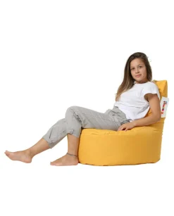 Pouf extérieur jaune avec dossier ARTA