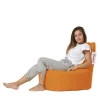 Pouf extérieur orange avec dossier ARTA