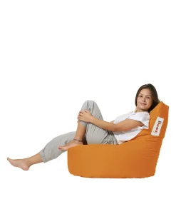Pouf extérieur orange avec dossier ARTA