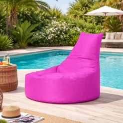 Pouf extérieur rose avec dossier ARTA