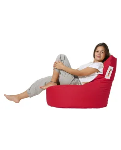 Pouf extérieur rouge avec dossier ARTA