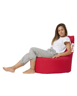 Pouf extérieur rouge avec dossier ARTA