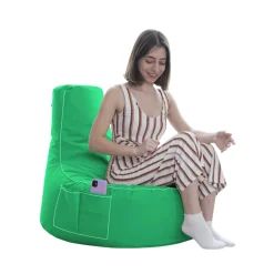 Pouf extérieur vert avec poches ARTA