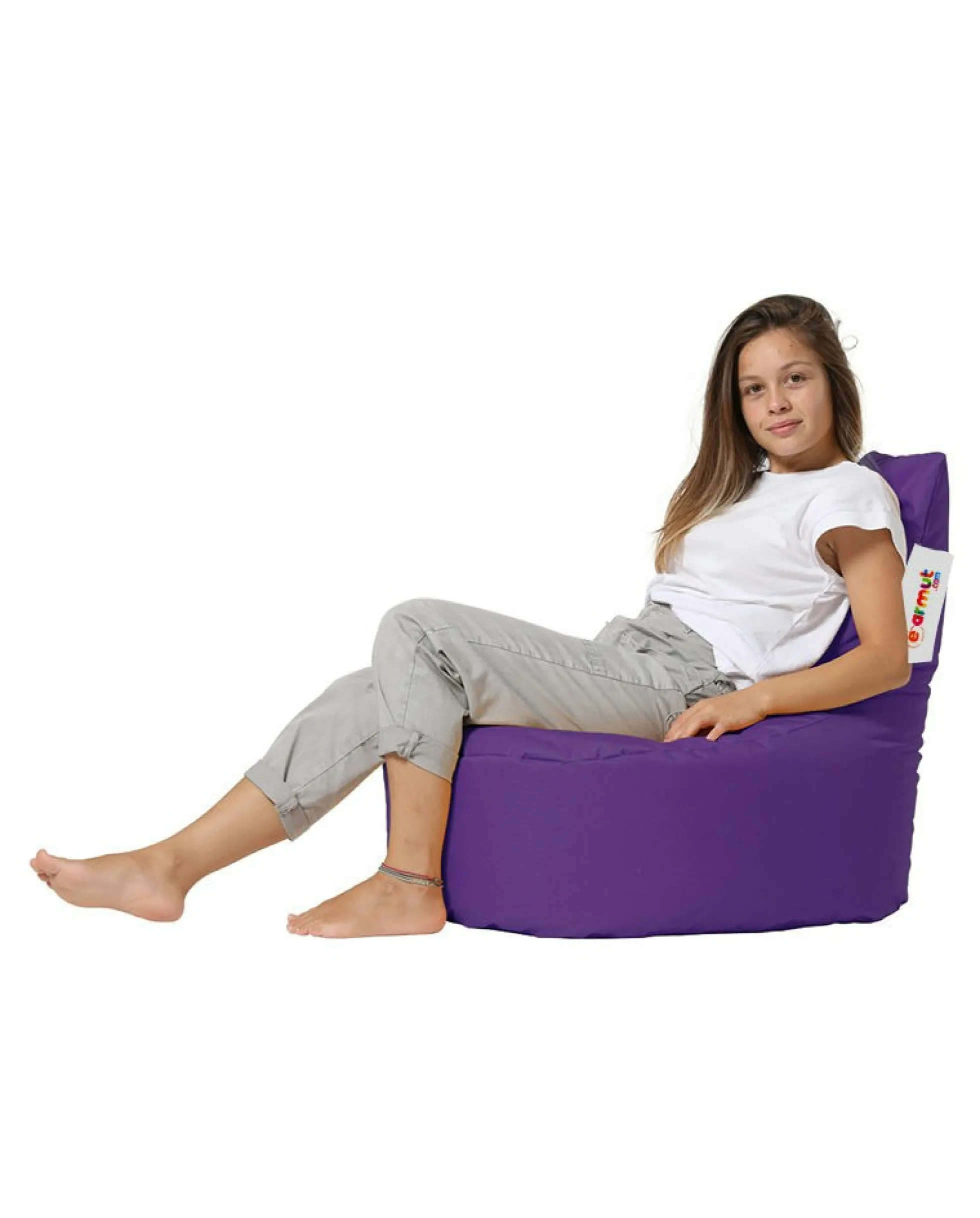 Pouf extérieur violet avec dossier ARTA