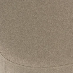 Pouf forme galet en tissu effet velours beige foncé COLOMBUS