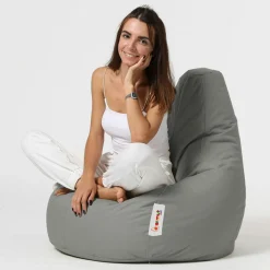 Pouf poire extérieur gris ARTA