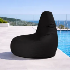 Pouf poire extérieur noir ARTA