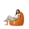 Pouf poire extérieur orange ARTA