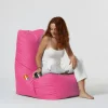 Pouf poire extérieur rose avec poches latérales ARTA
