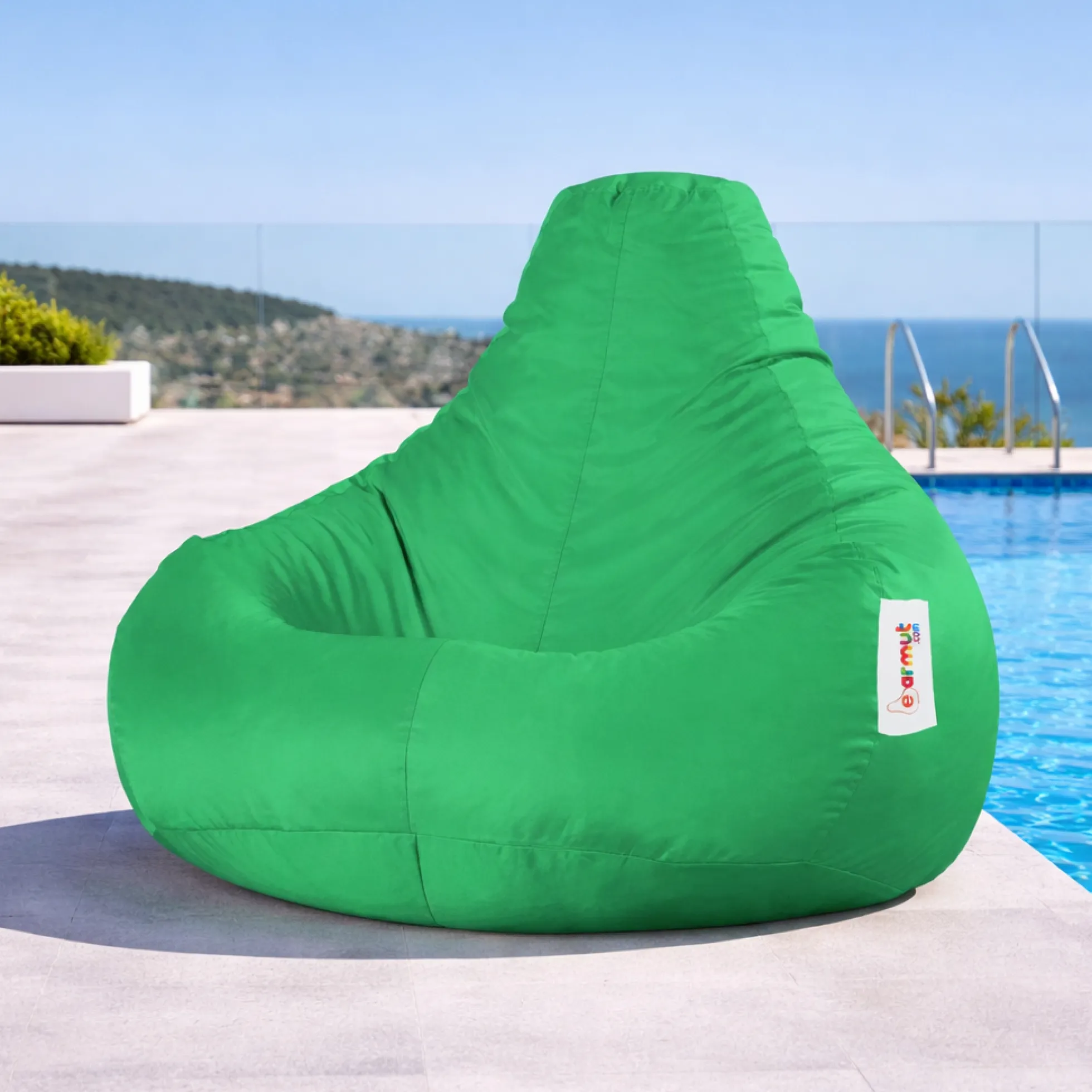 Pouf poire extérieur vert ARTA