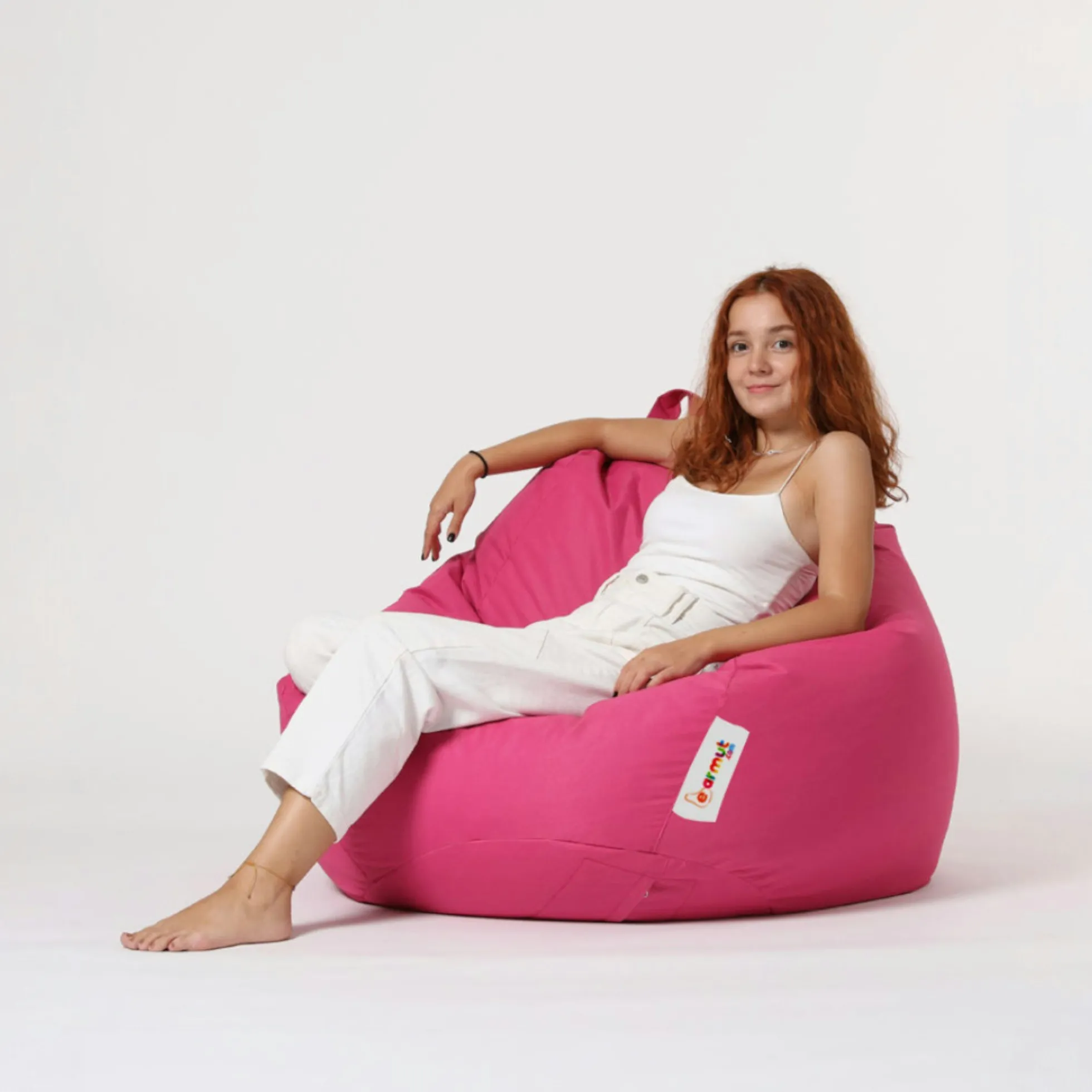 Pouf poire géant extérieur rose ARTA