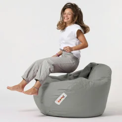 Pouf poire XXL extérieur gris ARTA