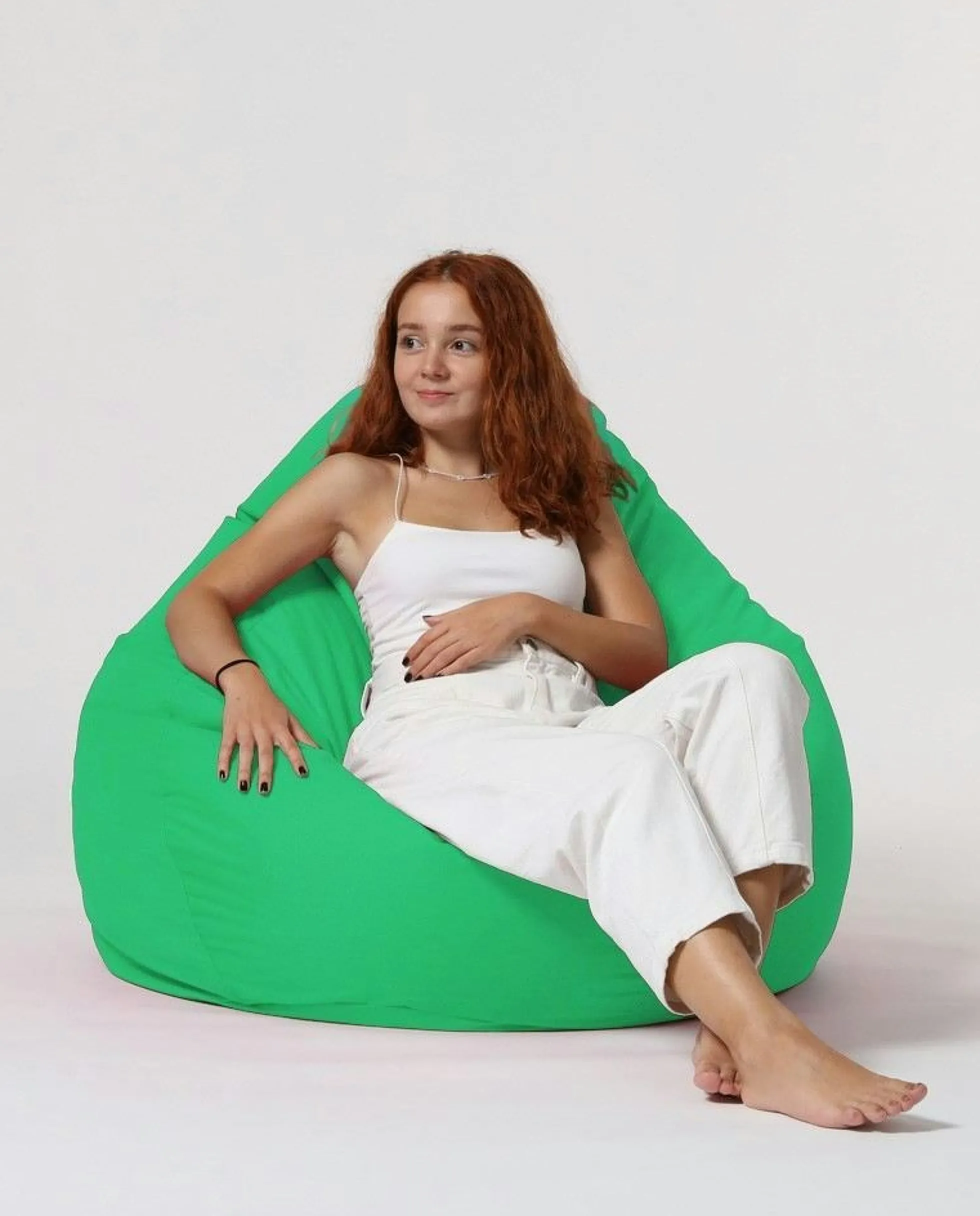 Pouf poire XXL extérieur vert ARTA