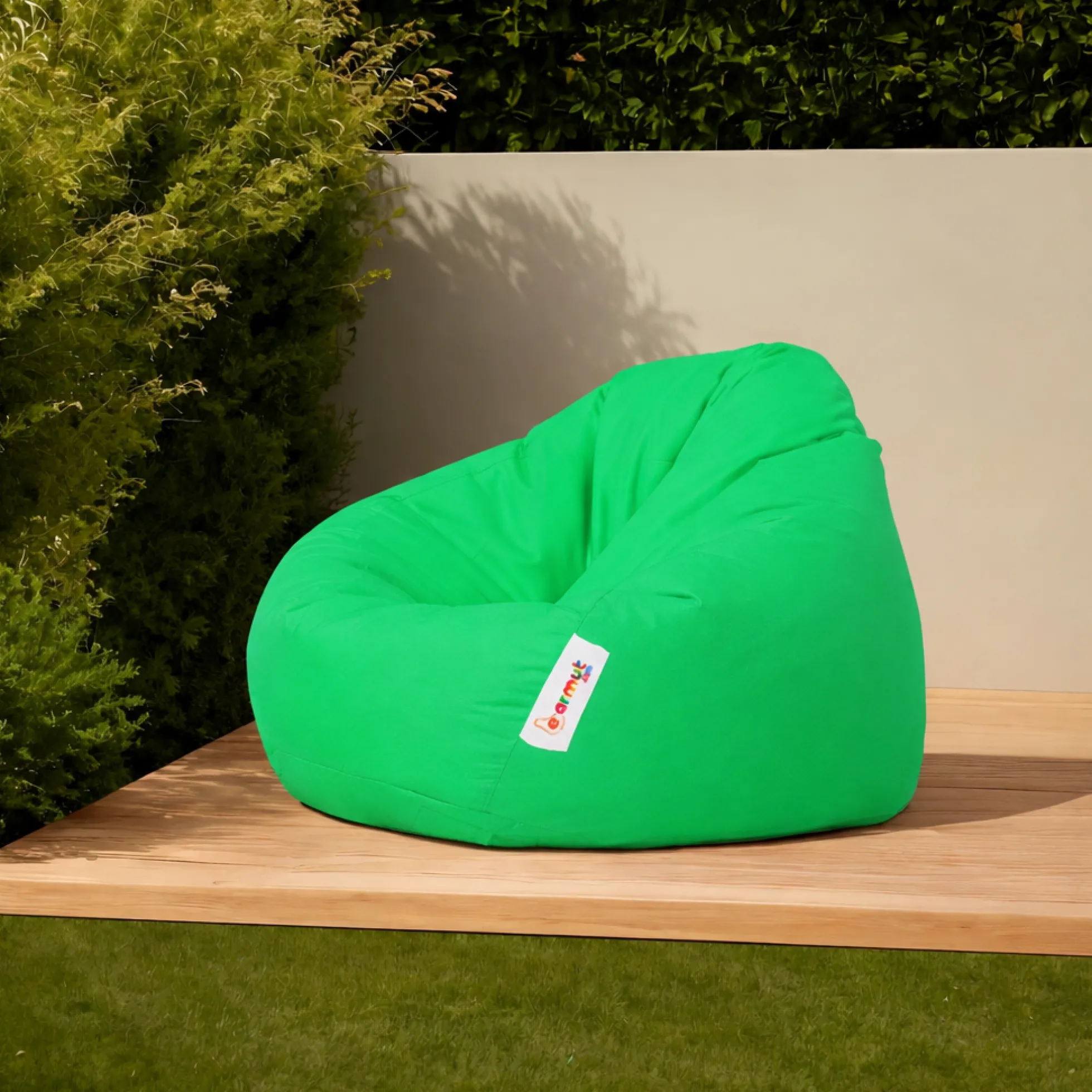 Pouf poire XXL extérieur vert ARTA