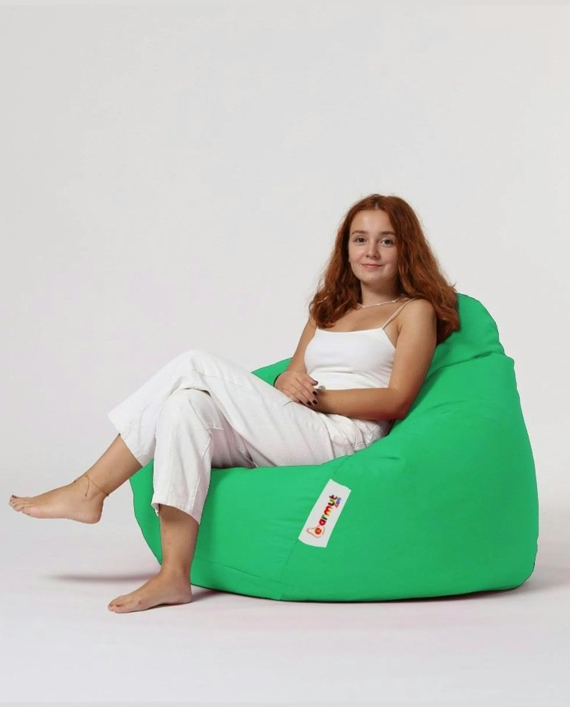 Pouf poire XXL extérieur vert ARTA