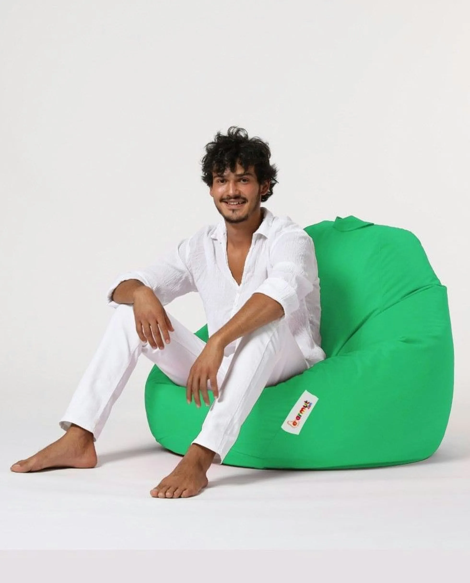 Pouf poire XXL extérieur vert ARTA