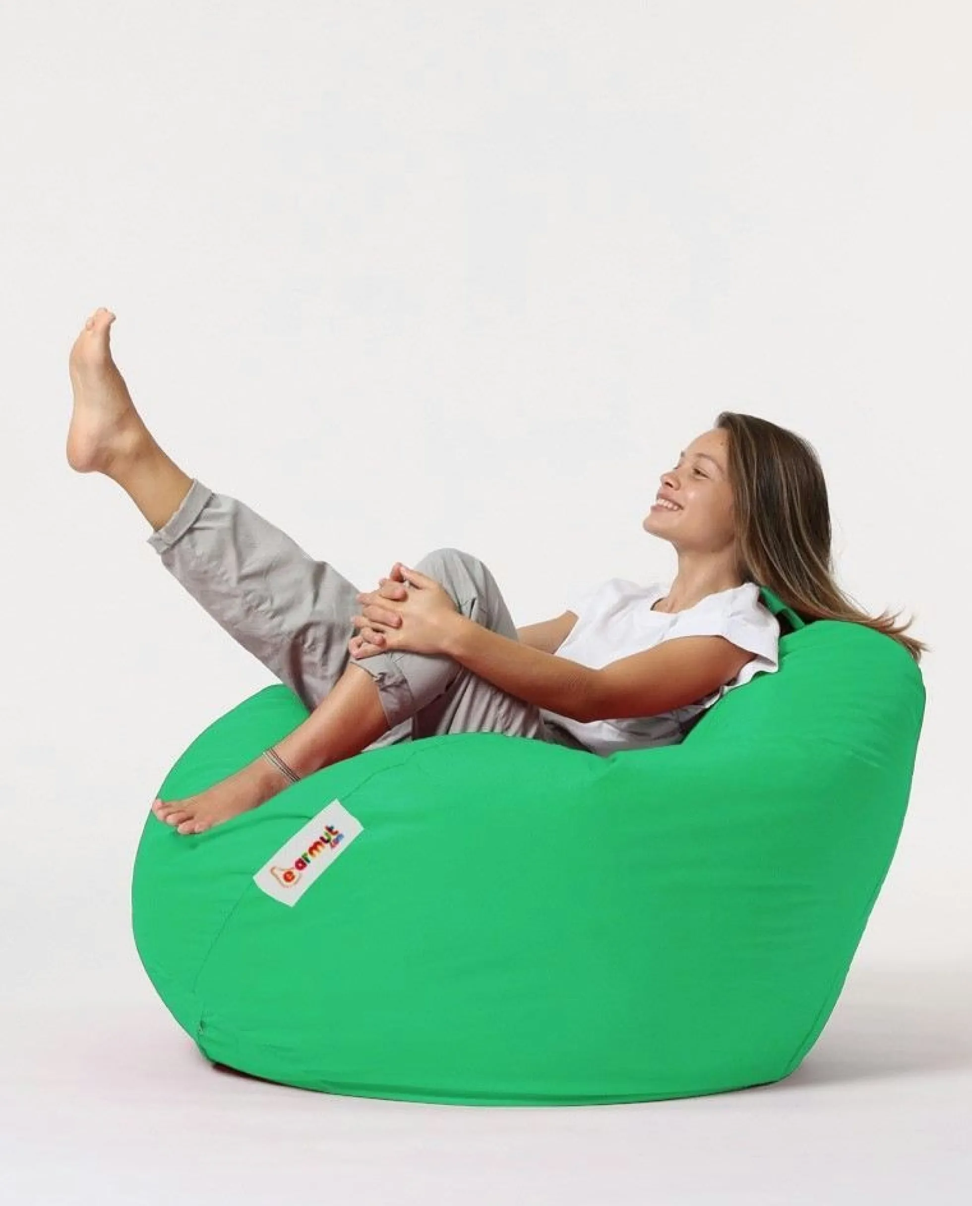 Pouf poire XXL extérieur vert ARTA