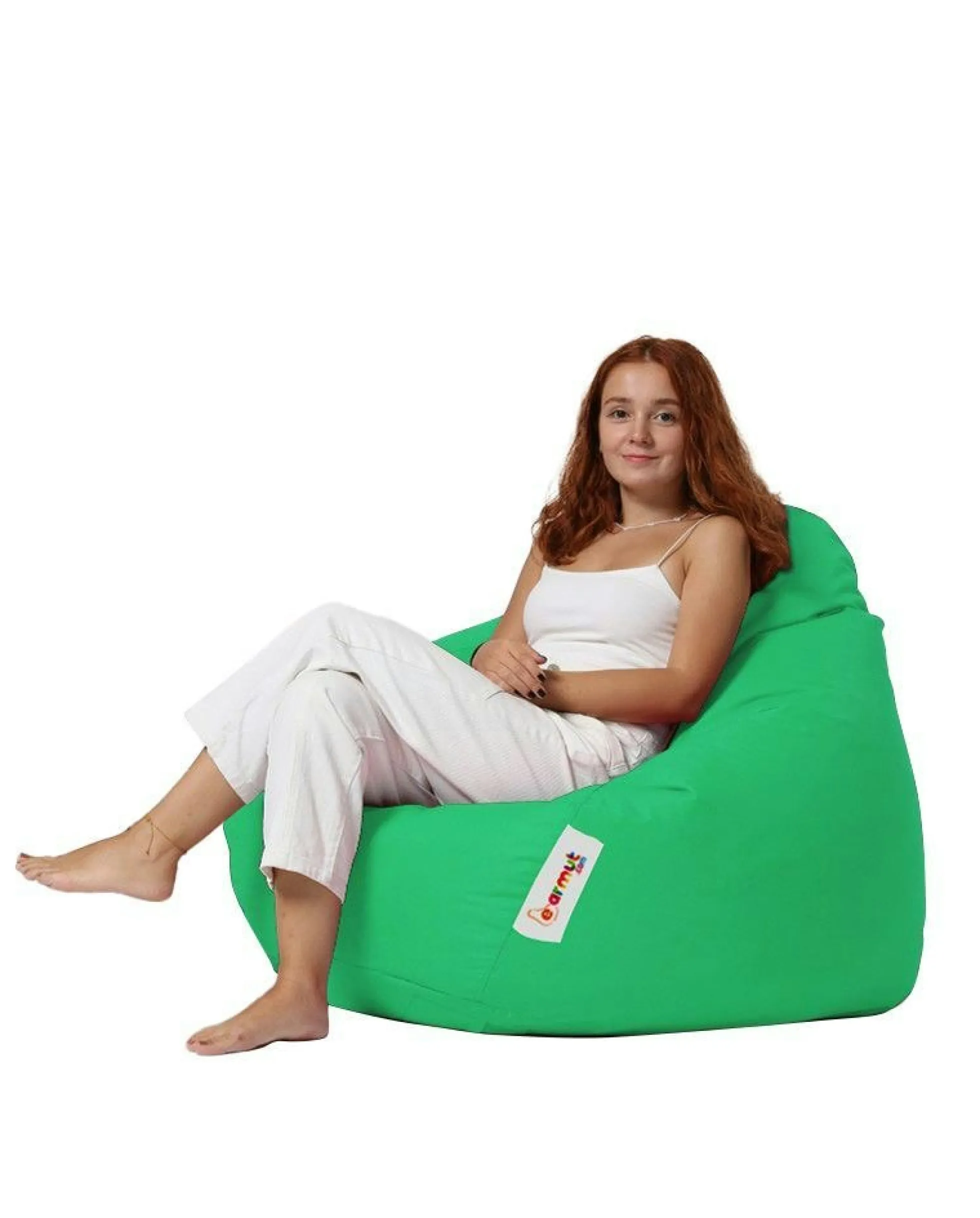 Pouf poire XXL extérieur vert ARTA