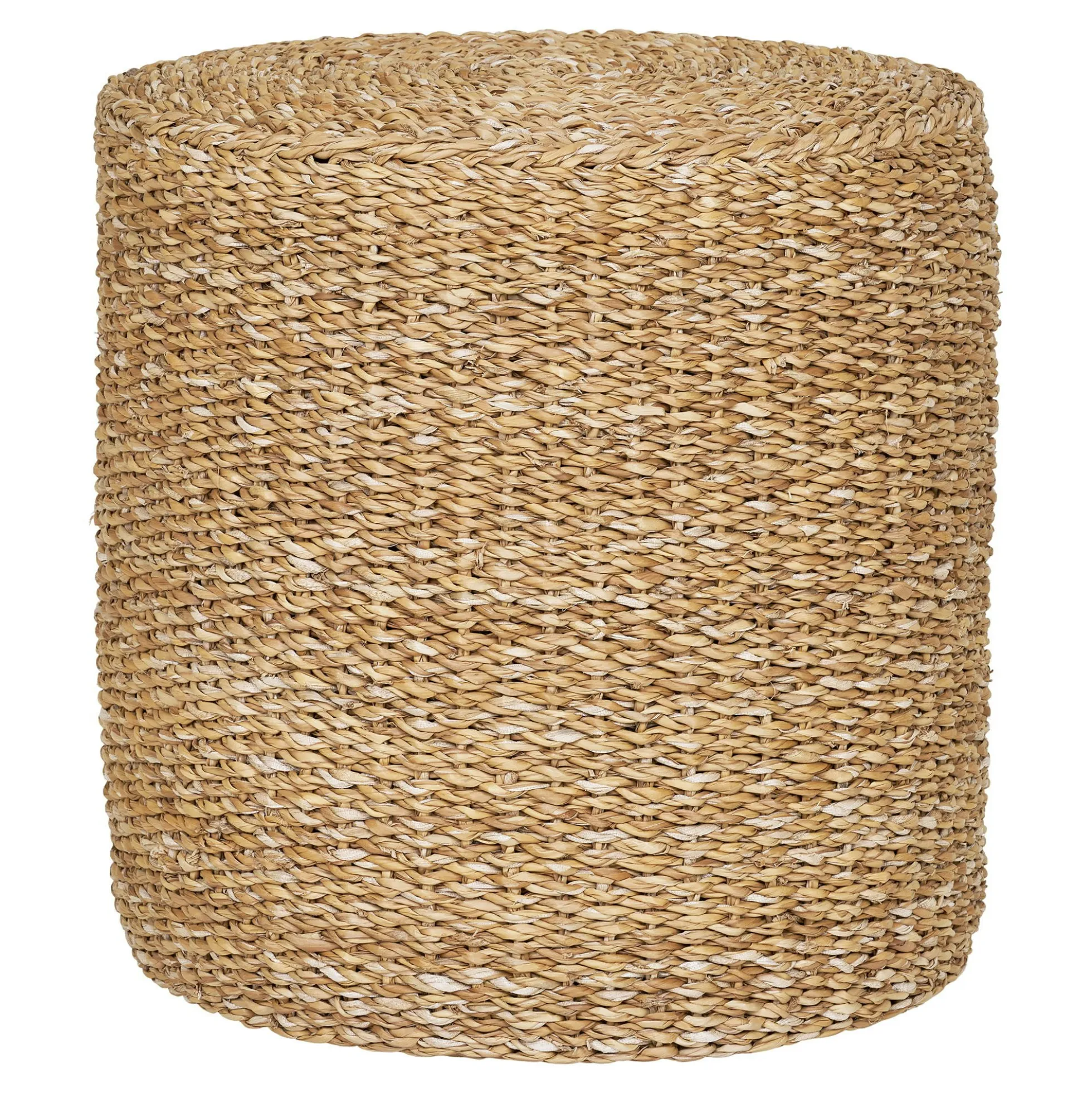 Pouf rond en jonc de mer, style bohème BRUGES